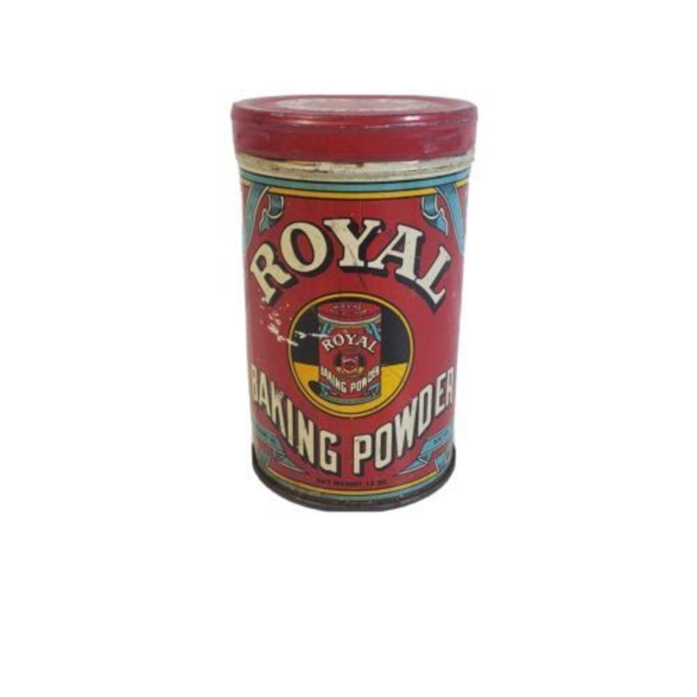 Vintage Royal Baking Powder Tin Empty 12oz Copyright 1938